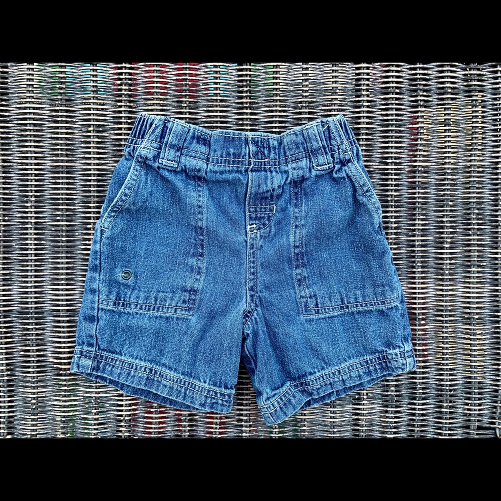 Elastic boys jean shorts